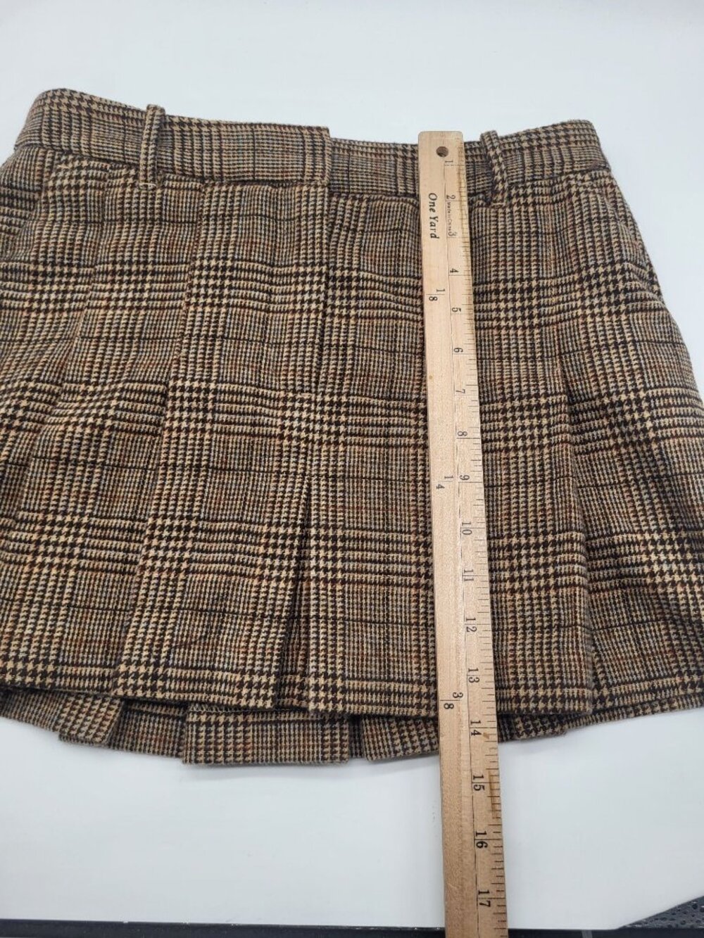 Mango MNG Pleated Plaid Mini Skirt SZ 4 Grunge Schoolgirl Clueless y2k style - Picture 4 of 8